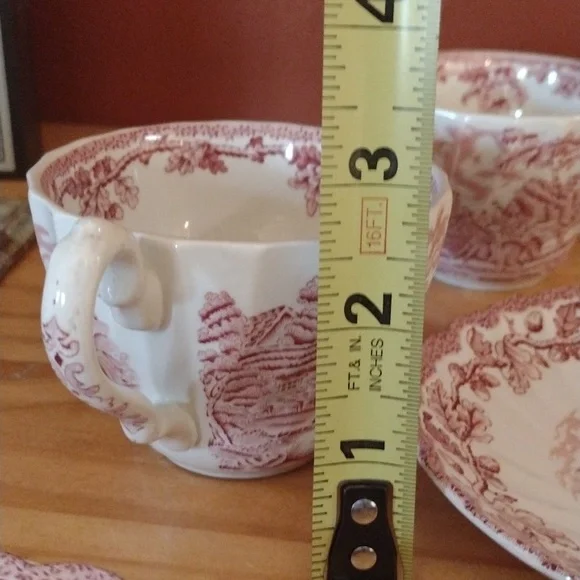 Myott's Country Life cups/saucers - Picture 9 of 10